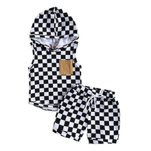 Load image into Gallery viewer, The Checkerboard Hooded Tank + Shorts Set
