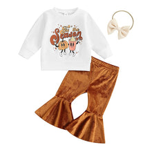 Load image into Gallery viewer, Tis the Season Pullover + Velvet Bell Bottoms
