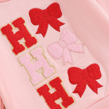 Load image into Gallery viewer, Ho Ho Ho Bow Patch Pullover
