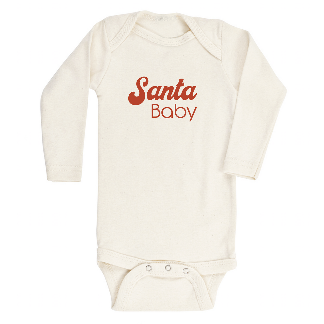 Santa Baby - Long Sleeve Bodysuit - Red - Tenth & Pine