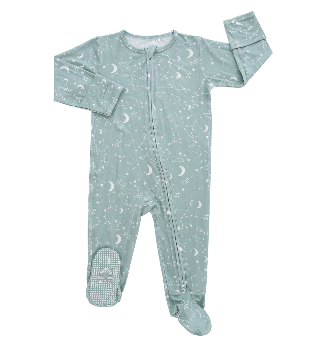Stargazer Bamboo Baby Footed Pajamas - Emerson & Friends