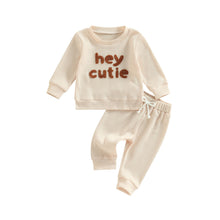 Load image into Gallery viewer, Hey Cutie Waffle Knit Top + Jogger Set
