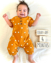 Load image into Gallery viewer, Caramel Suns Waffle Shortie Romper
